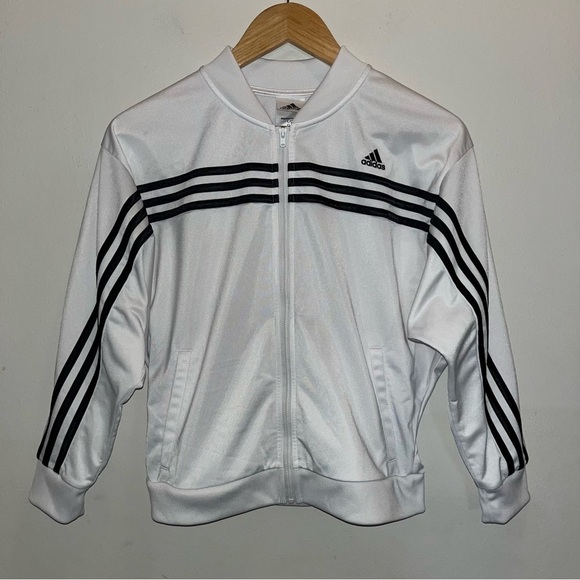 Adidas Athletic Track Jacket Girls Size Large 14 - Picture 2 of 11